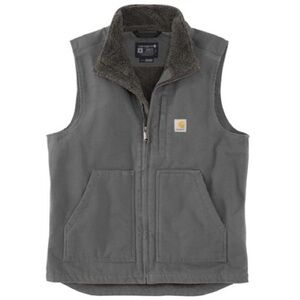 Men's Carhartt Loose Fit Washed Duck Sherpa-Lined Mock Vest Size Large